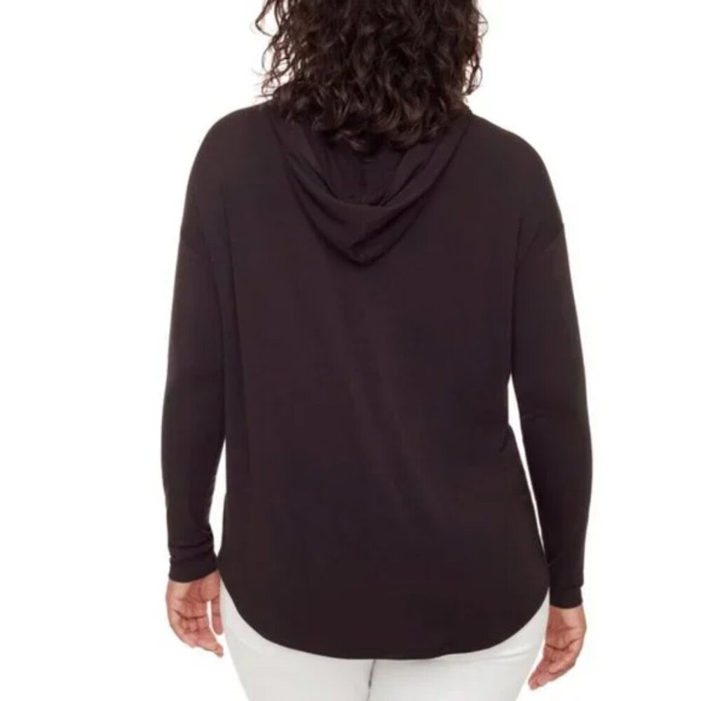 👚3 FOR $23👚NEW S.C. & CO. Solid Long Sleeve Supreme Comfort Hooded Hoodie Top - Picture 5 of 6